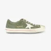 Sneaker V star suede groen | DELSCHER. Fashion
