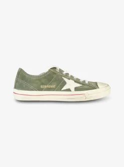 Sneaker V star suede groen | DELSCHER. Fashion
