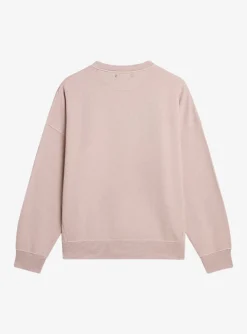 Sweater poederroze met groene opdruk | DELSCHER. Fashion