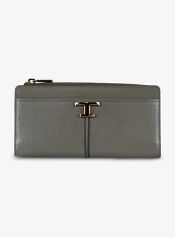 T timeless portemonnee leder antracietgrijs | DELSCHER. Fashion
