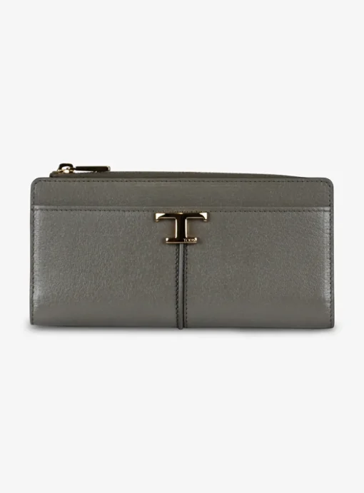 T timeless portemonnee leder antracietgrijs | DELSCHER. Fashion
