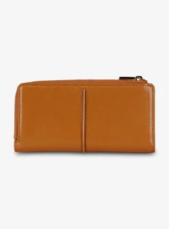 T timeless portemonnee leder pompoen oranje | DELSCHER. Fashion