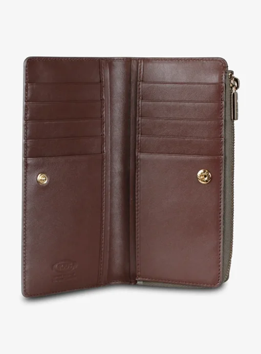 T timeless portemonnee leder antracietgrijs | DELSCHER. Fashion