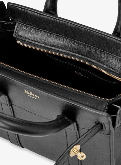 Tas Micro zipped bayswater zwart | DELSCHER. Fashion