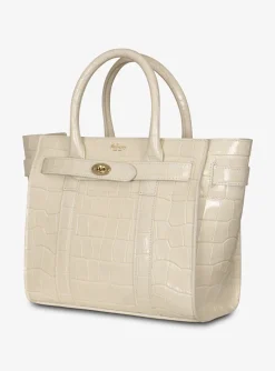 Tas Mini zipped bayswater eggshell wit | DELSCHER. Fashion