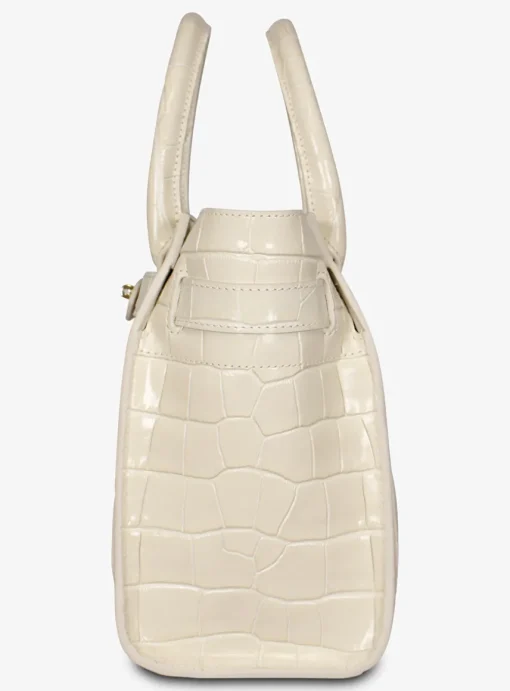Tas Mini zipped bayswater eggshell wit | DELSCHER. Fashion