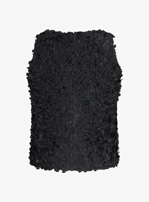 Top carisu mouwloos zwart | DELSCHER. Fashion