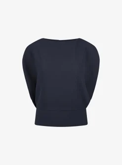 Top choc crêpe marine | DELSCHER. Fashion