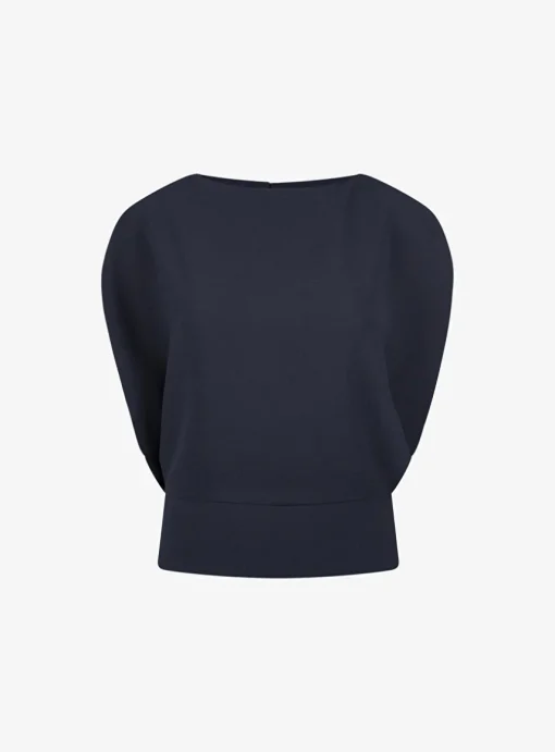 Top choc crêpe marine | DELSCHER. Fashion