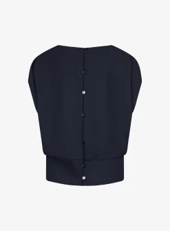 Top choc crêpe marine | DELSCHER. Fashion
