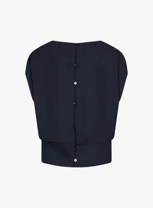 Top choc crêpe marine | DELSCHER. Fashion