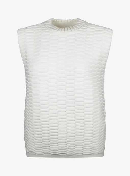 Top zellige offwhite | DELSCHER. Fashion