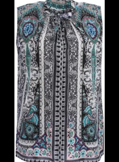 top zwart wit kleur | DELSCHER. Fashion