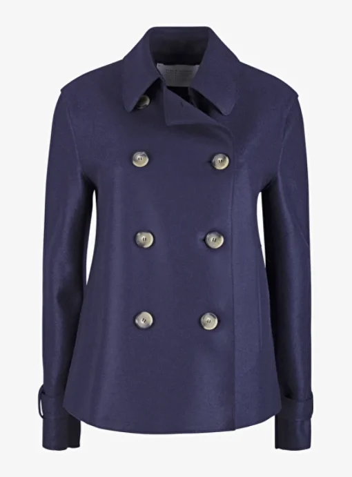 trench Cropped blauw | DELSCHER. Fashion