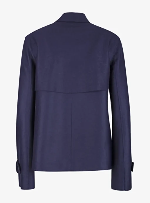 trench Cropped blauw | DELSCHER. Fashion