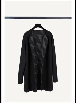 Vest cashmere double face zwart grijs | DELSCHER. Fashion