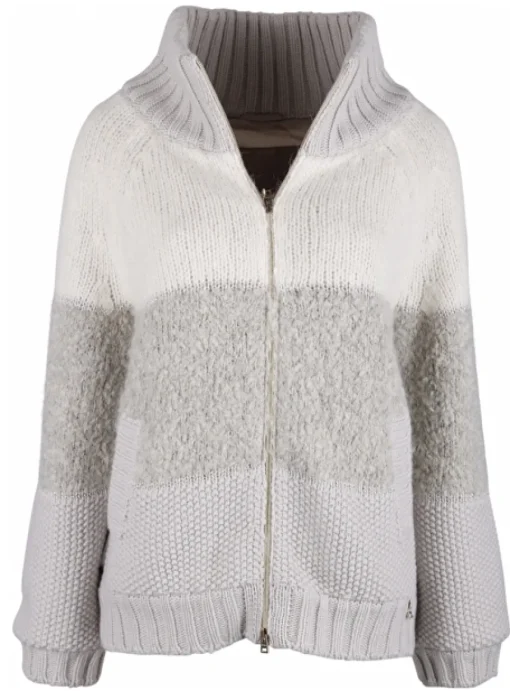 Vest gebreid structuur beige | DELSCHER. Fashion