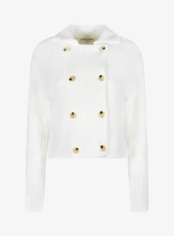 Vest knitted wit double breasted | DELSCHER. Fashion