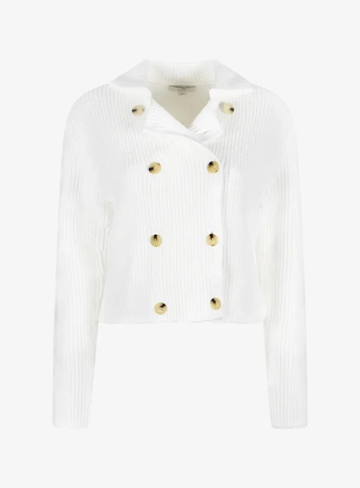 Vest knitted wit double breasted | DELSCHER. Fashion