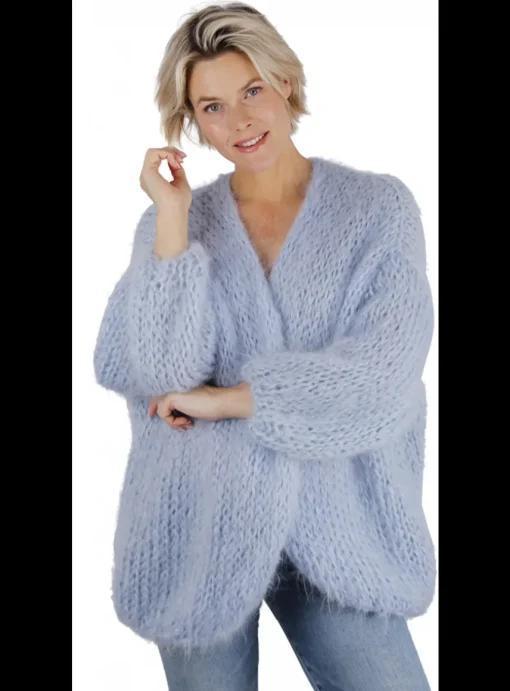 vest mohair light blue | DELSCHER. Fashion