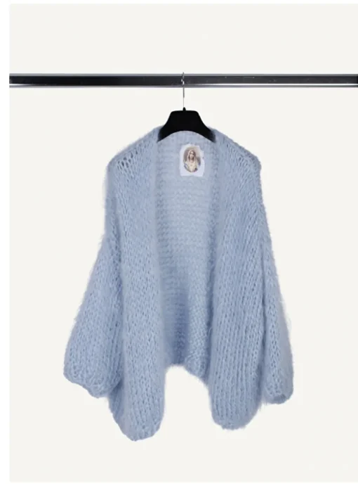 vest mohair light blue | DELSCHER. Fashion
