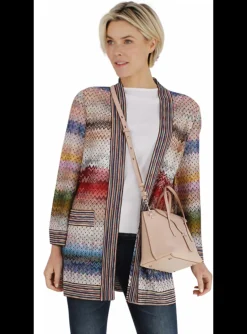 Vest zigzag dessin multicolor | DELSCHER. Fashion