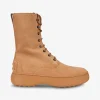 Veterlaars cognac suede met cognac zool | DELSCHER. Fashion